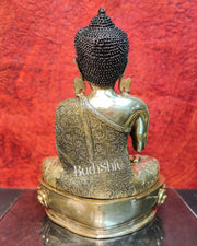 Brass Buddha Idol | Abhaya Mudra | 22 inch - Budhshiv.com