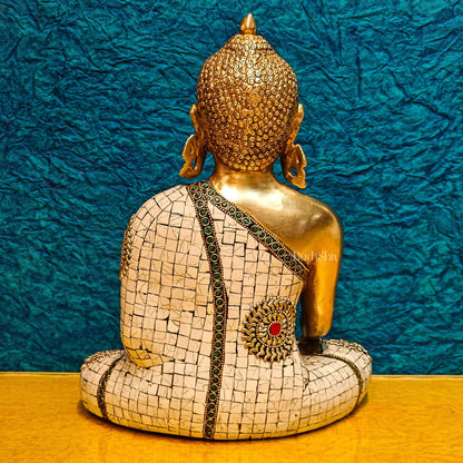 Brass Buddha Statue 12" - Budhshiv.com