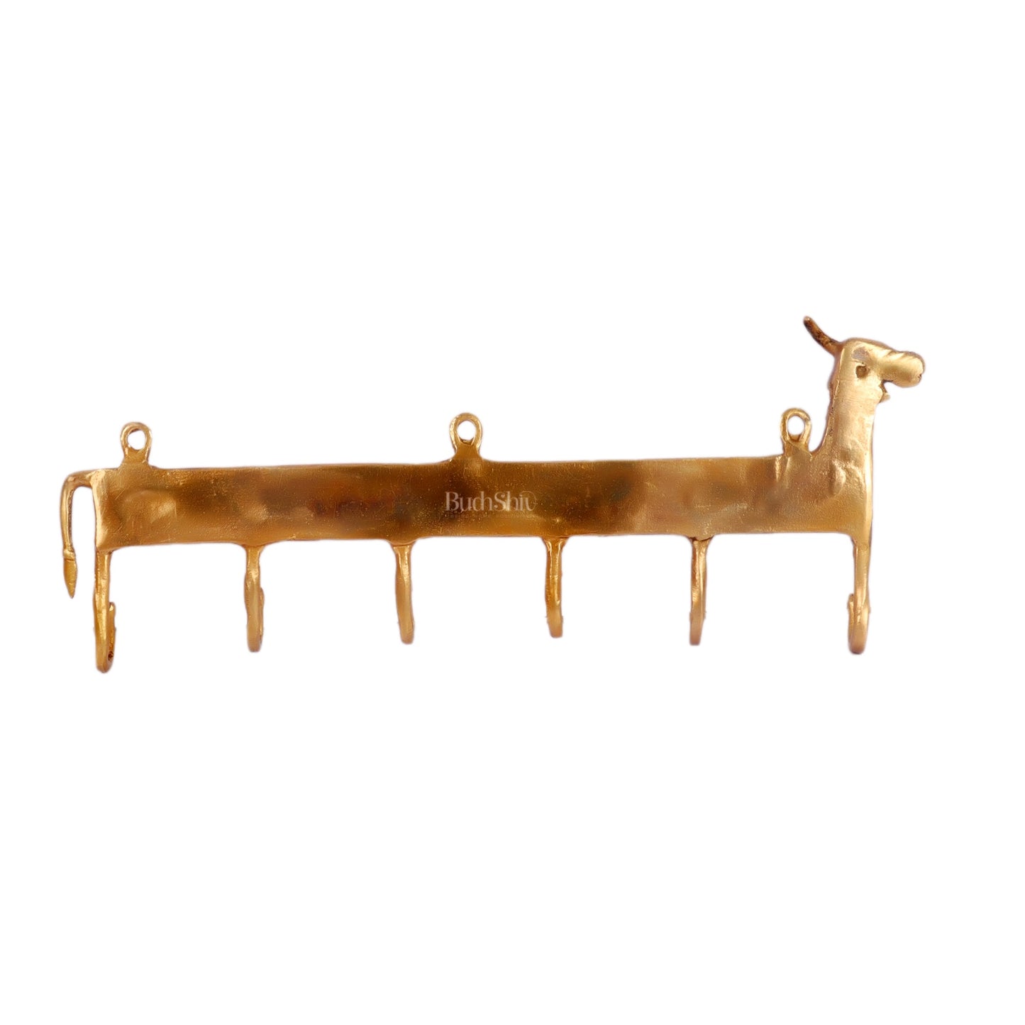 Brass Cow Dokra Key hanger - Budhshiv.com