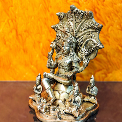 Brass Dakshinamurthy Statue 9" - Budhshiv.com