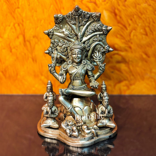 Brass Dakshinamurthy Statue 9" - Budhshiv.com