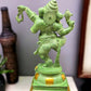 Brass Dancing Ganesha Statue - 17 inch height - Budhshiv.com