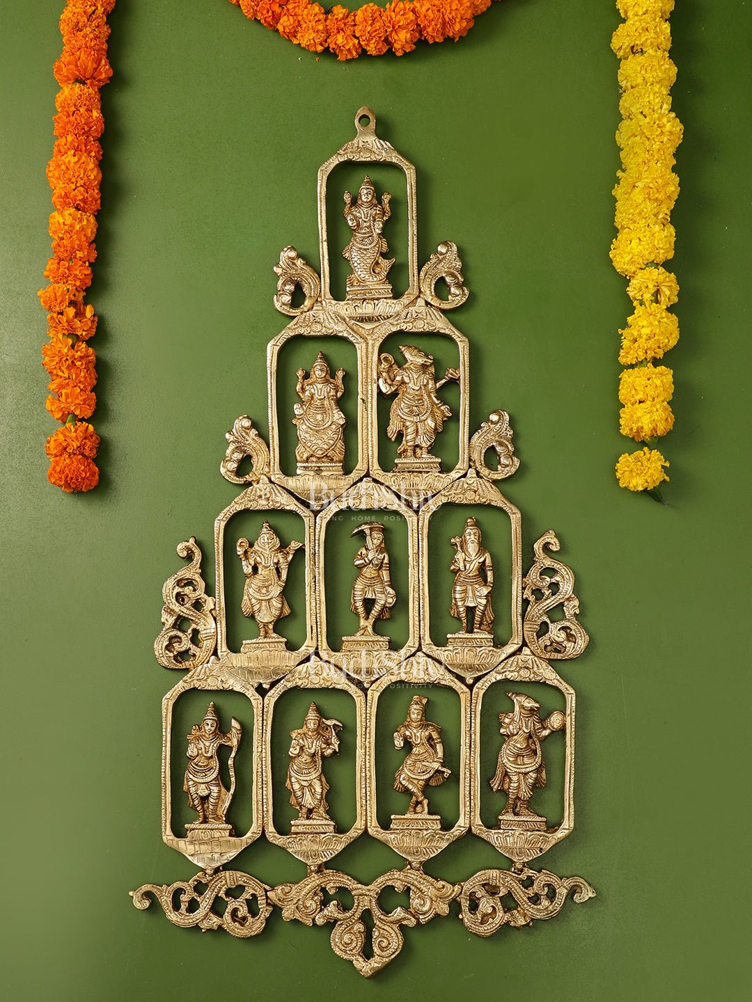 Brass Dashavatar Wall hanging - Budhshiv.com