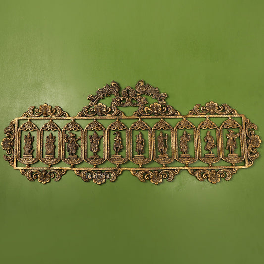 Brass Dashavatar Wall hanging - Budhshiv.com
