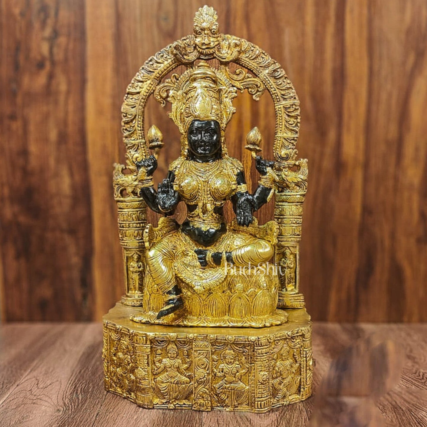 Brass Devi Lakshmi Goddess Padmavati Amman | Divine Hindu Goddess Statue 20" - Budhshiv.com