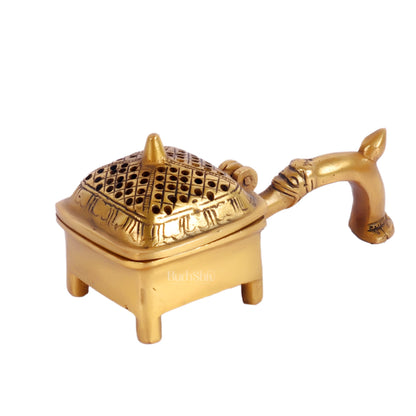 Brass Dhoop burner lobandaan 6" - Budhshiv.com