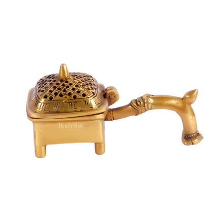 Brass Dhoop burner lobandaan 6" - Budhshiv.com