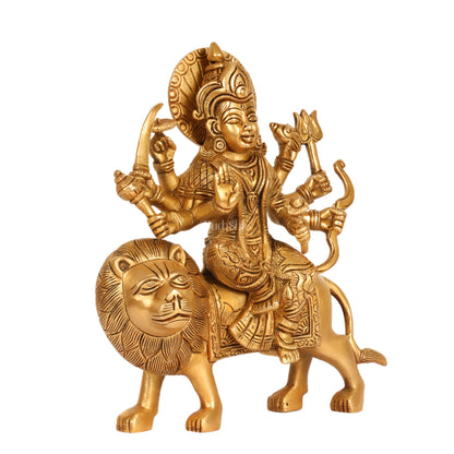 Brass Durga Superfine Statue 8" - Budhshiv.com