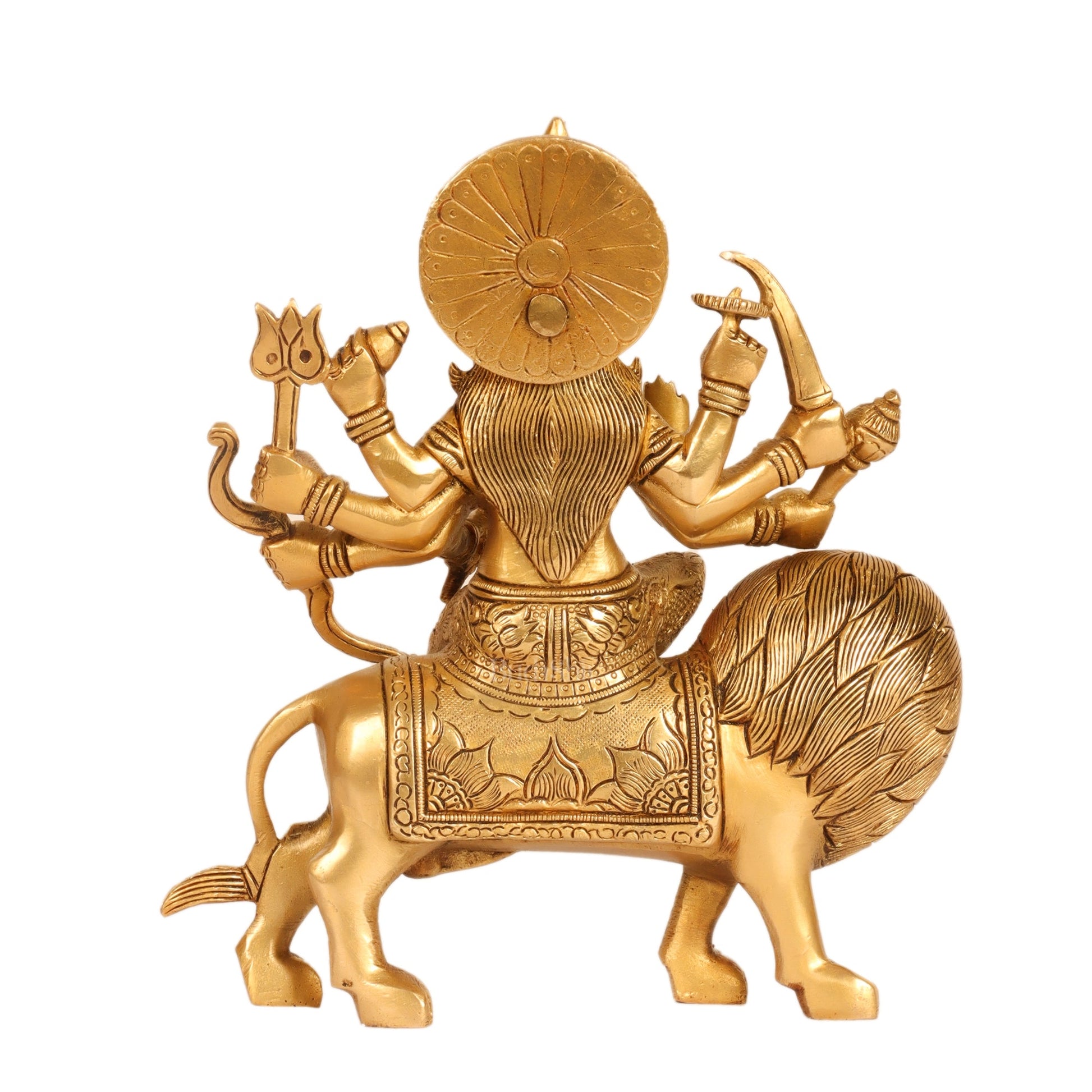 Brass Durga Superfine Statue 8" - Budhshiv.com