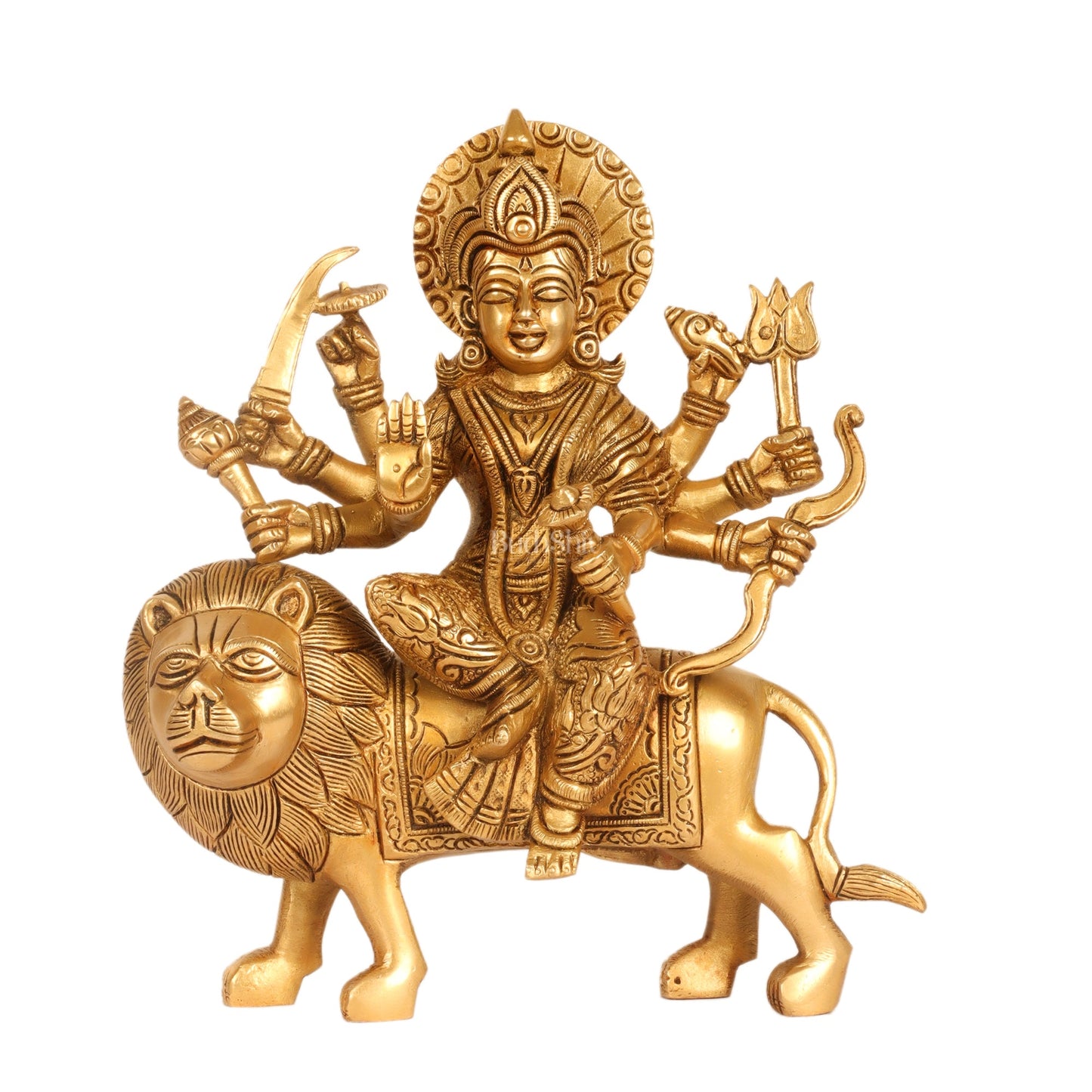 Brass Durga Superfine Statue 8" - Budhshiv.com