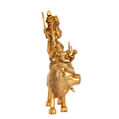 Brass Durga Superfine Statue 8" - Budhshiv.com