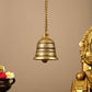 Brass Engraved hanging bell 4 inch diameter - Budhshiv.com