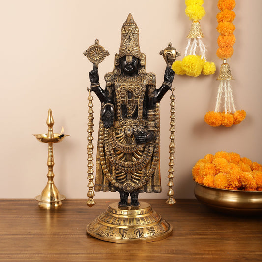 Brass Full Body Tirupati Balaji Statue - 24 Inch - Budhshiv.com