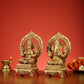 Brass Ganesh Lakshmi Idols - 11 " - Budhshiv.com
