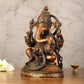 Brass Ganesha Idol - 11" Height | Antique Bronze Touch - Budhshiv.com