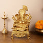 Brass Ganesha Idol - 16.5 Inch - Budhshiv.com