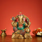 Brass Ganesha Statue - 13" - Budhshiv.com
