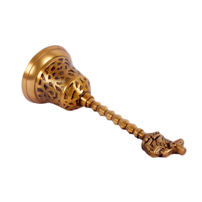 Brass hand bell for pooja 8.5" - Budhshiv.com