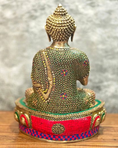 Brass Handcrafted Buddha Statue 21 inch - Budhshiv.com