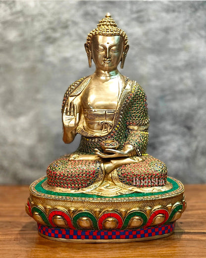 Brass Handcrafted Buddha Statue 21 inch - Budhshiv.com