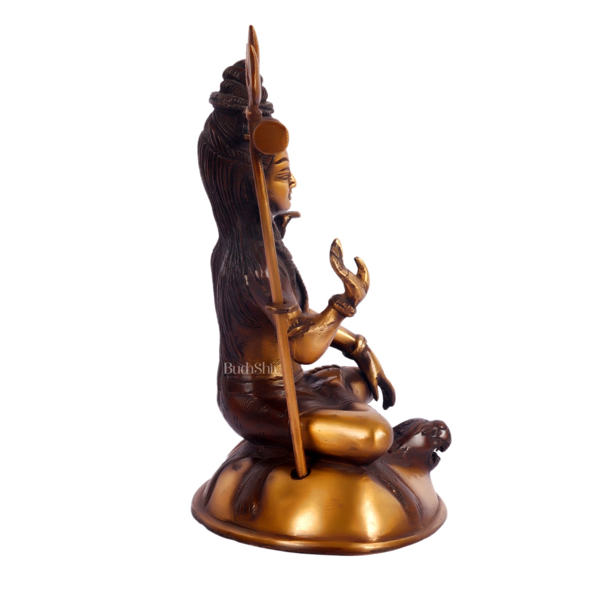 Brass Handcrafted Lord Shiva Statue | Jatadhaari Shiva | 7.5" Height - Budhshiv.com