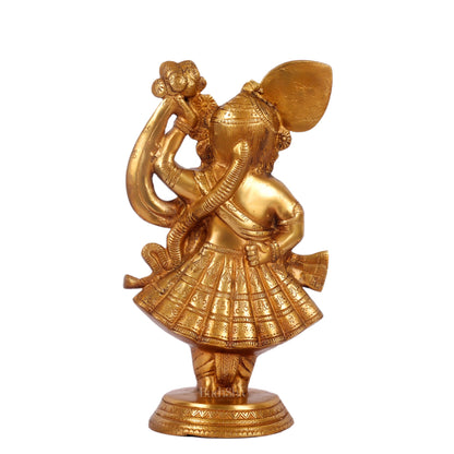 Brass Handcrafted Lord Shrinath Ji Statue | From Nathdwara | Height 13 Inches | Golden Finish - Budhshiv.com