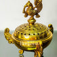 Brass Handcrafted Peacock Dhoop Dhani | Loban and Dhoop Burner 7 inch - Budhshiv.com