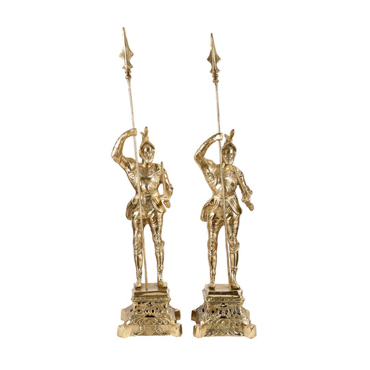 Brass Handcrafted Roman Soldier Showpiece Statue - 30 Inch - Budhshiv.com