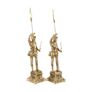 Brass Handcrafted Roman Soldier Showpiece Statue - 30 Inch - Budhshiv.com