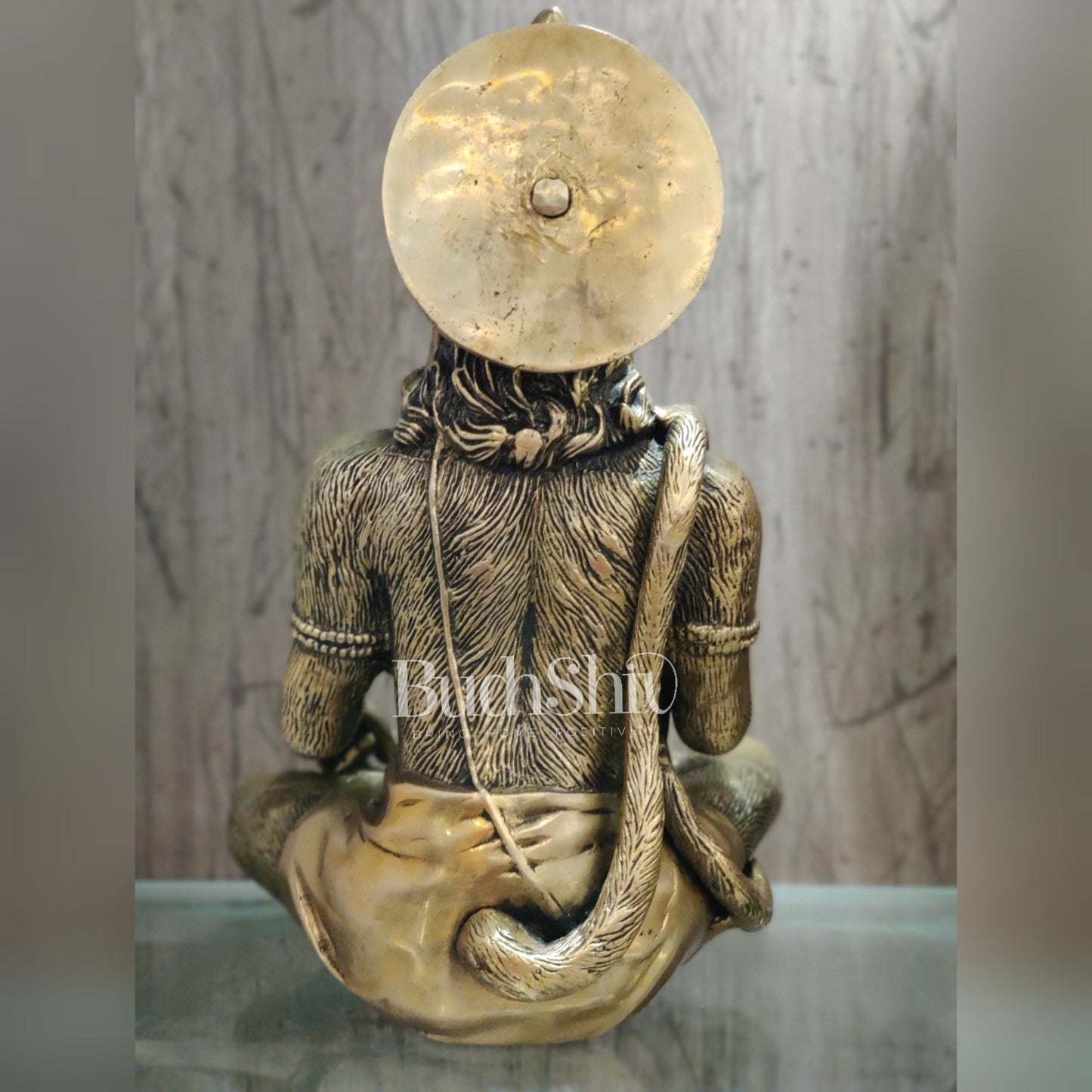 Brass Hanuman Idol | 11" Height - Budhshiv.com