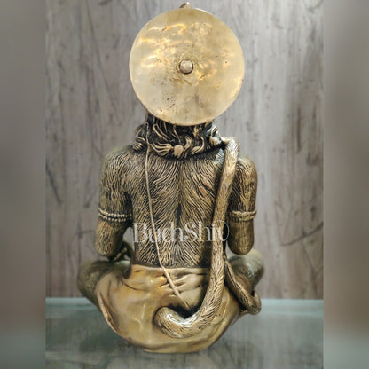 Brass Hanuman Idol | 11" Height - Budhshiv.com