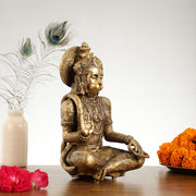 Brass Hanuman statue murti idol | 11" Height - Budhshiv.com