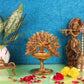 Brass Kalpavriksha Tree of Life Oil Diya - Handcrafted with Fine Detailing with roots - Budhshiv.com