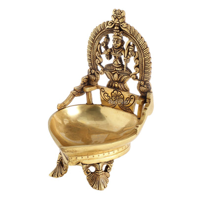 Brass large Rajarajeshwari Kamakshi amman Kamatchi oil lamp 9" - Budhshiv.com