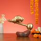 Brass Lord Ganesha with Veena Table Accent Showpiece - 9.5 Inch - Budhshiv.com