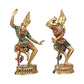 Brass Lord Shiva and Parvati Dancing Idols 15 inch - Budhshiv.com