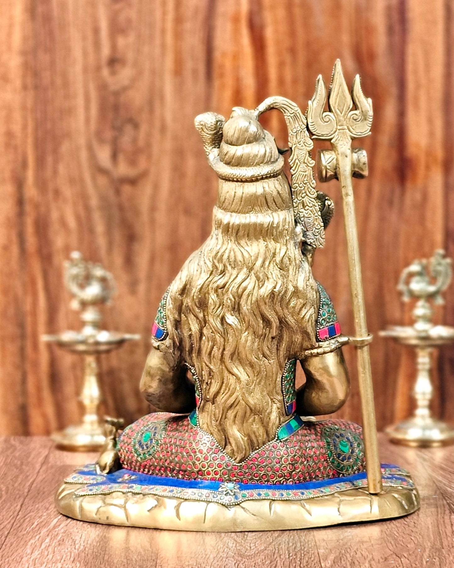 Brass Lord Shiva in meditation idol 15" Height - Budhshiv.com