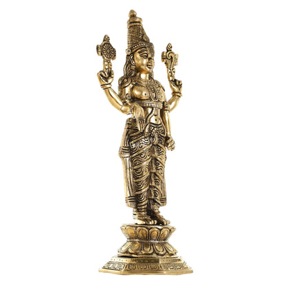 Brass Lord Venkateshwara Tirupati Balaji Idol - 16 Inch - Budhshiv.com