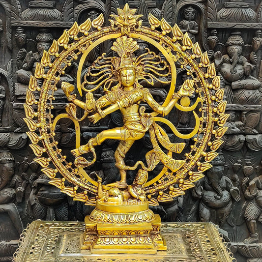 Brass Nataraja statue 25" - Budhshiv.com