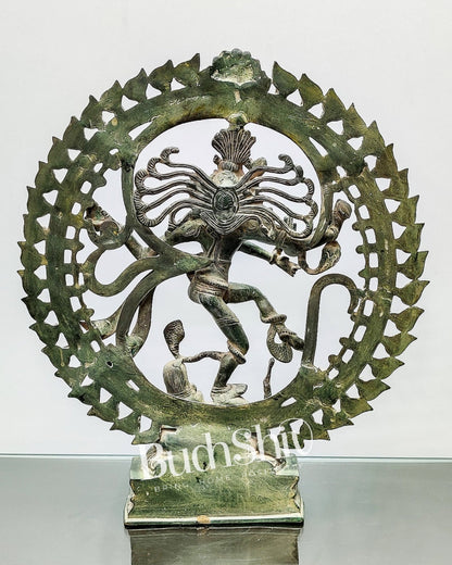 Brass Nataraja Statue antique Sandstone 20 inch - Budhshiv.com