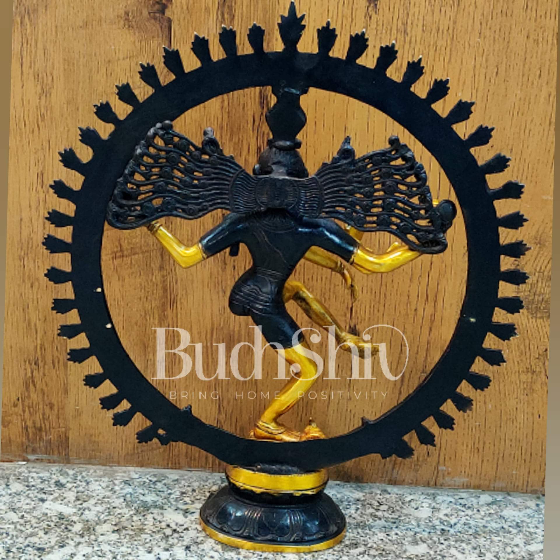 Brass Nataraja Superfine duel tone statue 19 inch - Budhshiv.com