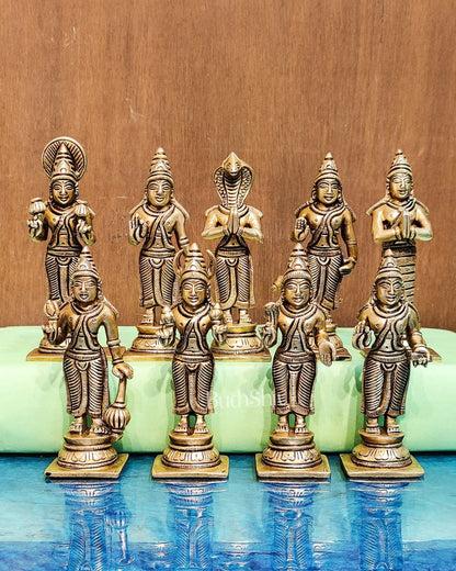 Brass Navgraha idols abhishekam base 8.5" - Budhshiv.com