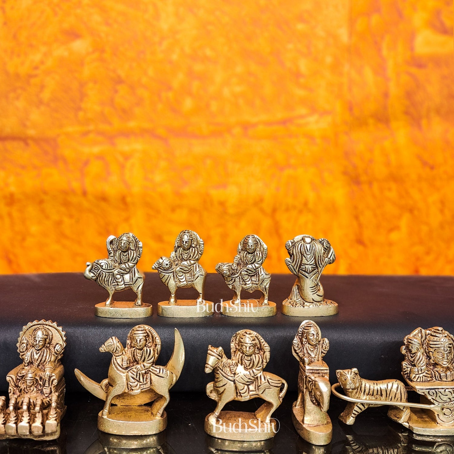 Brass Navgraha set 3 inch - Budhshiv.com