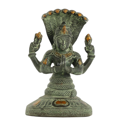 Brass Patanjali Idol | 9" Height | Spiritual Serenity antique - Budhshiv.com