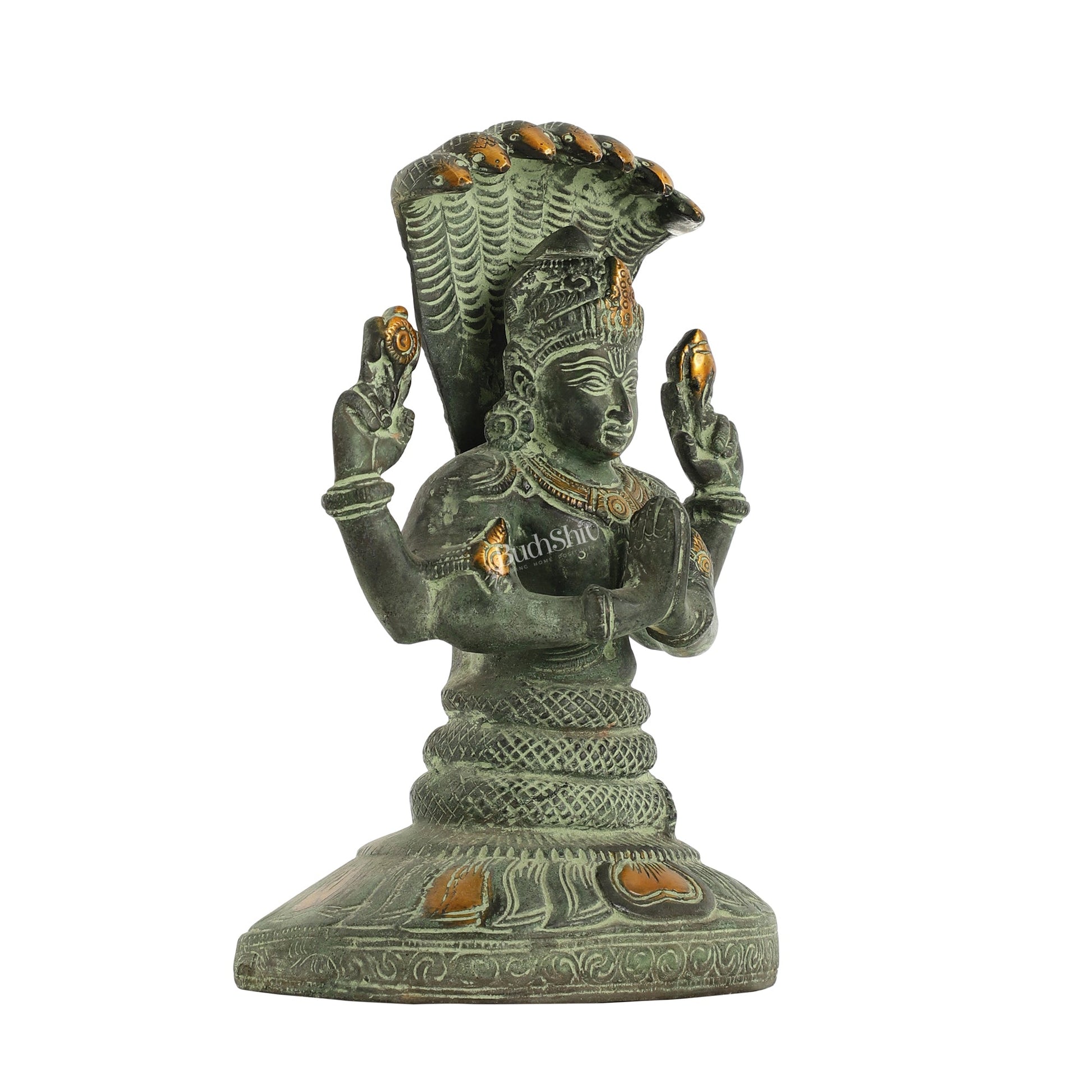 Brass Patanjali Idol | 9" Height | Spiritual Serenity antique - Budhshiv.com