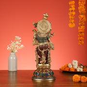 Brass Radha Krishna Idols - 15 Inch - Budhshiv.com