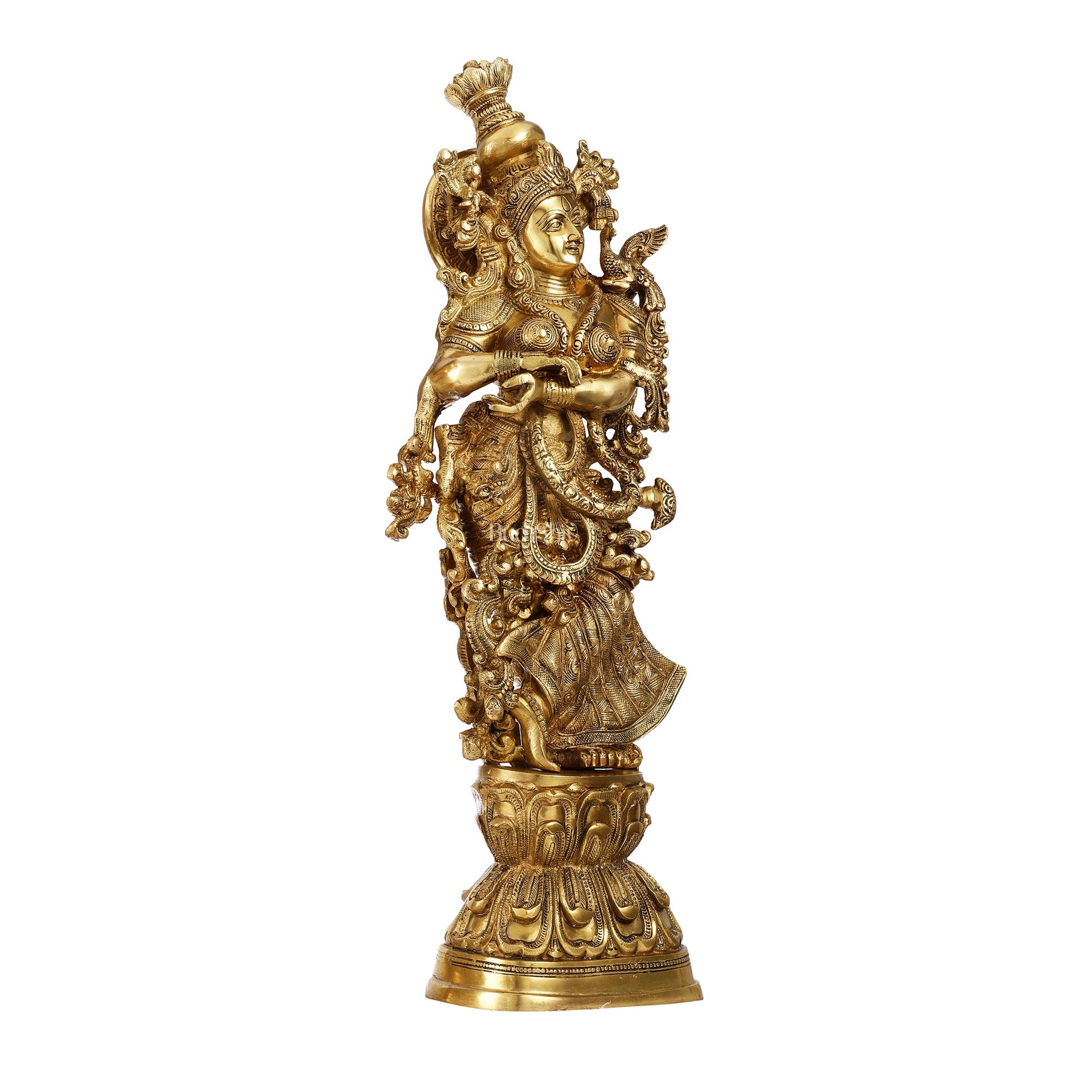 Brass Radha Krishna Idols 29 inch - Budhshiv.com