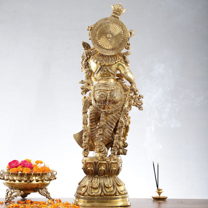 Brass Radha Krishna Idols 29 inch - Budhshiv.com