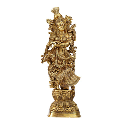 Brass Radha Krishna Idols 29 inch - Budhshiv.com