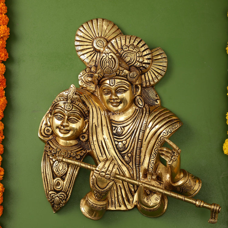 Brass Radha Krishna Wall hanging 13 inch